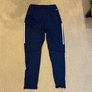 Adidas Kids Blue Joggers with White Stripes